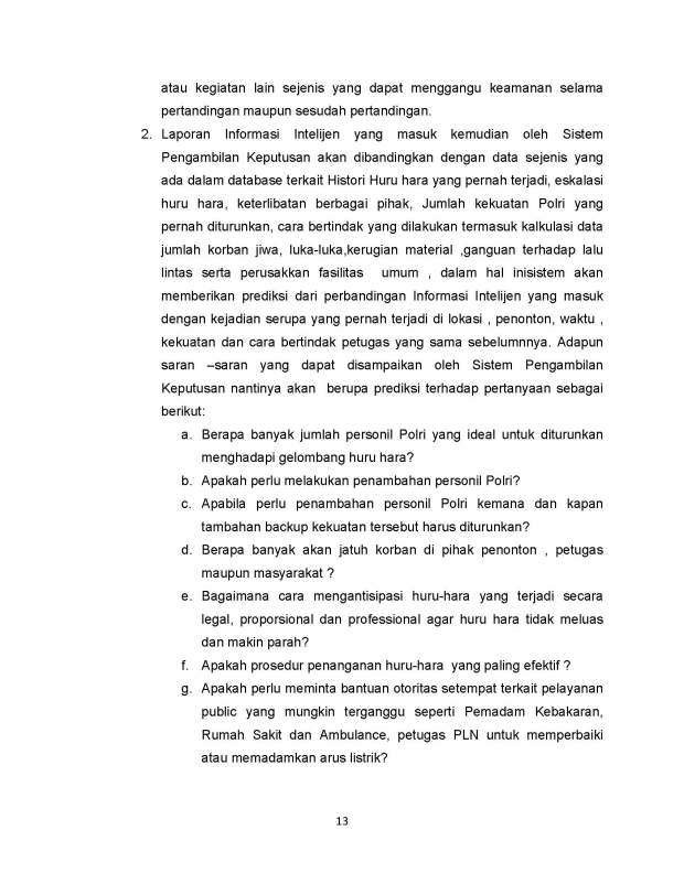 SISTEM PENGAMBILAN KEPUTUSAN PENANGANAN HURU HARA PASCA PERTANDINGAN SEPAK BOLA_Page_13
